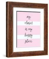 My Closet Is My Happy Place-Evangeline Taylor-Framed Art Print