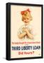 My Daddy Bought Me a Government Bond of the Third Liberty Loan WWI War Propaganda Art Poster-null-Framed Poster