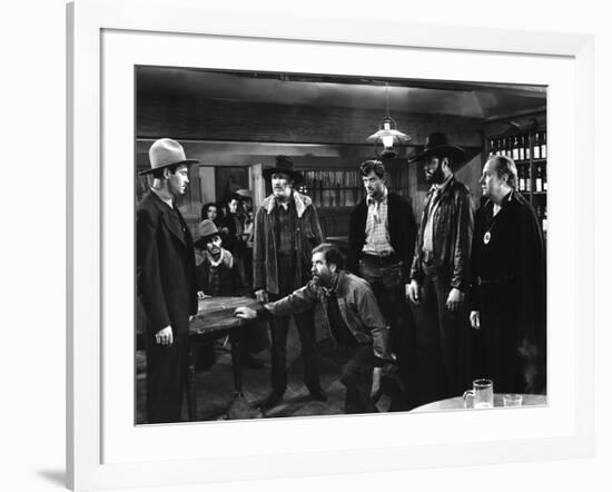 MY DARLING CLEMENTINE, 1946 directed by JOHN FORD Henry Fonda, Walter Brennan and John Ireland (b/w-null-Framed Photo