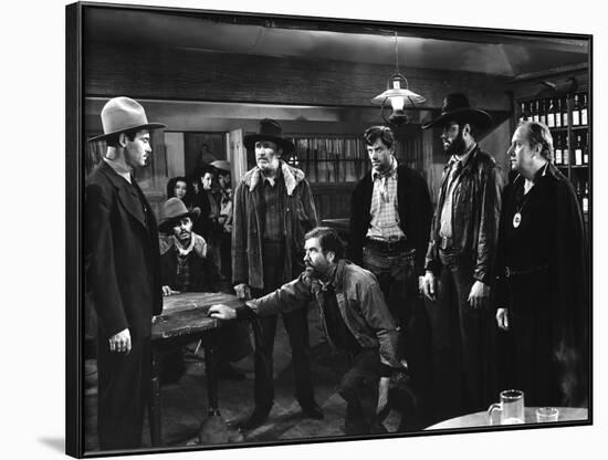 MY DARLING CLEMENTINE, 1946 directed by JOHN FORD Henry Fonda, Walter Brennan and John Ireland (b/w-null-Framed Photo