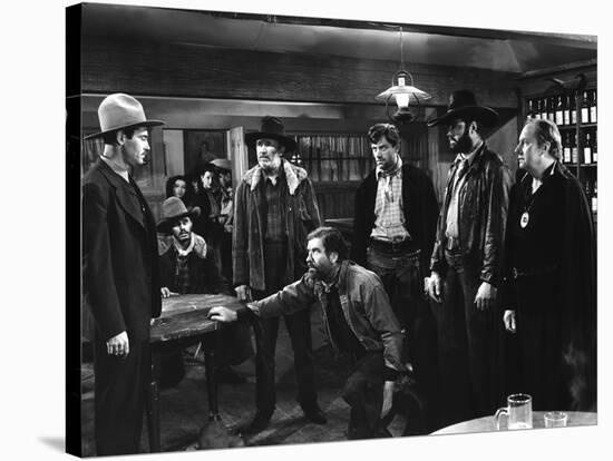 MY DARLING CLEMENTINE, 1946 directed by JOHN FORD Henry Fonda, Walter Brennan and John Ireland (b/w-null-Stretched Canvas