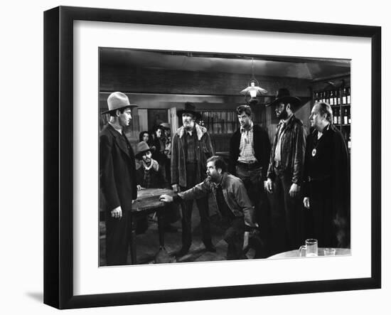 MY DARLING CLEMENTINE, 1946 directed by JOHN FORD Henry Fonda, Walter Brennan and John Ireland (b/w-null-Framed Photo