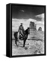 MY DARLING CLEMENTINE, 1946 directed by JOHN FORD Heny Fonda (b/w photo)-null-Framed Stretched Canvas