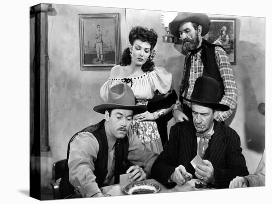 MY DARLING CLEMENTINE, 1946 directed by JOHN FORD Linda Darnell and Henry Fonda (b/w photo)-null-Stretched Canvas