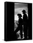 MY DARLING CLEMENTINE, 1946 directed by JOHN FORD Victor Mature and Ward Bond (b/w photo)-null-Framed Stretched Canvas