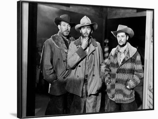 MY DARLING CLEMENTINE, 1946 directed by JOHN FORD Ward Bond, Henry Fonda and Tim Holt (b/w photo)-null-Framed Photo