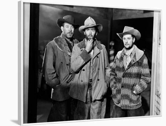 MY DARLING CLEMENTINE, 1946 directed by JOHN FORD Ward Bond, Henry Fonda and Tim Holt (b/w photo)-null-Framed Photo