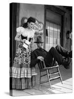 My Darling Clementine, Linda Darnell, Henry Fonda (As Wyatt Earp), 1946-null-Stretched Canvas