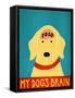 My Dogs Brain Ii Food Yellow-Stephen Huneck-Framed Stretched Canvas