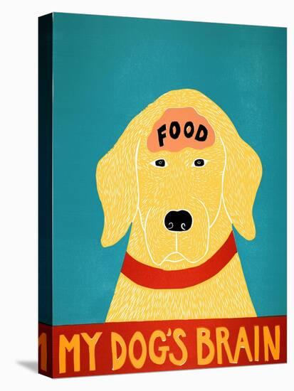 My Dogs Brain Ii Food Yellow-Stephen Huneck-Stretched Canvas