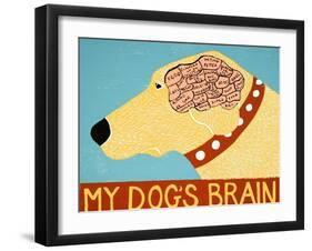 My Dogs Brain Yellow-Stephen Huneck-Framed Giclee Print