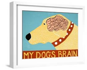 My Dogs Brain Yellow-Stephen Huneck-Framed Giclee Print