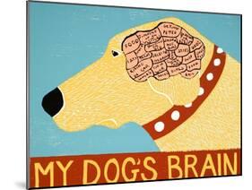 My Dogs Brain Yellow-Stephen Huneck-Mounted Giclee Print