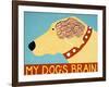 My Dogs Brain Yellow-Stephen Huneck-Framed Giclee Print