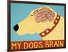 My Dogs Brain Yellow-Stephen Huneck-Framed Giclee Print