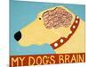 My Dogs Brain Yellow-Stephen Huneck-Mounted Giclee Print