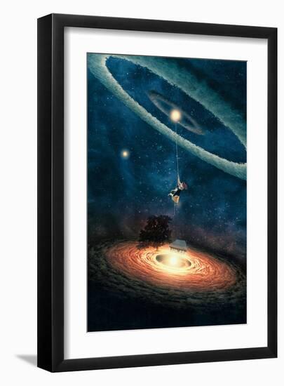 My Dream House in Another Galaxy-Paula Belle Flores-Framed Art Print