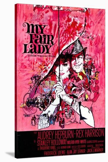 My Fair Lady, Belgian Movie Poster, 1964-null-Stretched Canvas
