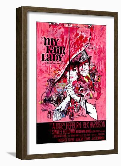 My Fair Lady, Belgian Movie Poster, 1964-null-Framed Art Print