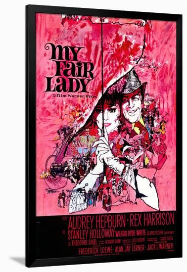 My Fair Lady, Belgian Movie Poster, 1964-null-Framed Art Print