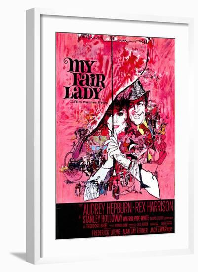 My Fair Lady, Belgian Movie Poster, 1964-null-Framed Art Print