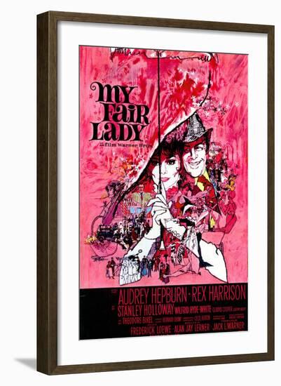 My Fair Lady, Belgian Movie Poster, 1964-null-Framed Art Print