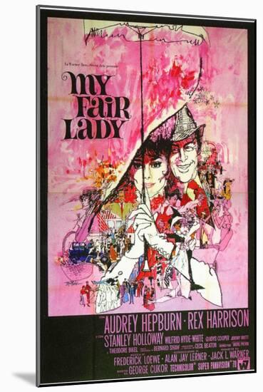 My Fair Lady, Italian Movie Poster, 1964-null-Mounted Art Print