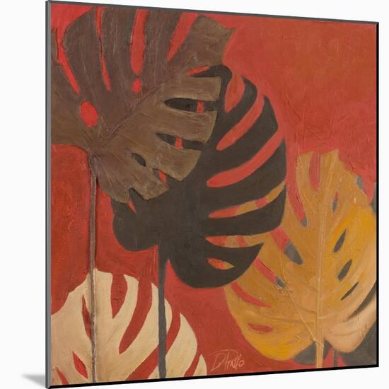 My Fashion Leaves on Red II-Patricia Pinto-Mounted Art Print