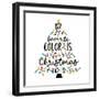 My Favorite Color is Christmas Lights - Holiday Qoute, with Christmas Lights.-Regina Tolgyesi-Framed Photographic Print