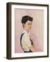 My Favourite Model (Mrs David Wright)-David Wright-Framed Art Print