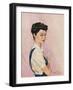 My Favourite Model (Mrs David Wright)-David Wright-Framed Art Print