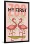 My First Zoo - Flamingo - Pink-Lantern Press-Framed Art Print