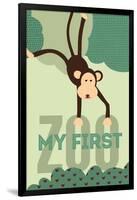 My First Zoo - Monkey - Green-Lantern Press-Framed Art Print