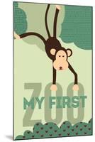 My First Zoo - Monkey - Green-Lantern Press-Mounted Art Print