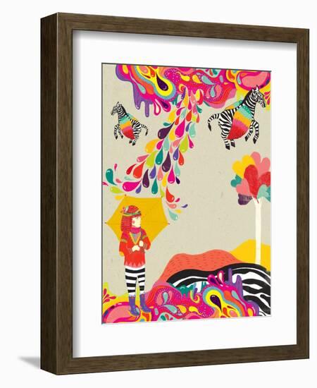 My Flying Zebra-Diela Maharanie-Framed Art Print