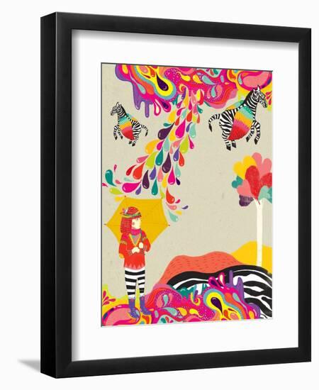 My Flying Zebra-Diela Maharanie-Framed Art Print