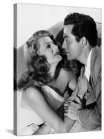 MY GAL SAL, 1942 directed by IRVING CUMMINGS Rita Hayworth and Victor Mature (b/w photo)-null-Stretched Canvas