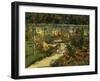 My Garden. the Bench, 1883-Edouard Manet-Framed Art Print