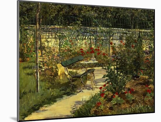 My Garden. the Bench, 1883-Edouard Manet-Mounted Art Print