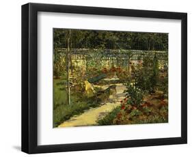 My Garden. the Bench, 1883-Edouard Manet-Framed Art Print