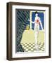 My Guests Have Not Arrived, Illustration of a Woman in a Dress by Redfern-Georges Barbier-Framed Giclee Print