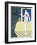 My Guests Have Not Arrived, Illustration of a Woman in a Dress by Redfern-Georges Barbier-Framed Giclee Print