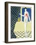 My Guests Have Not Arrived, Illustration of a Woman in a Dress by Redfern-Georges Barbier-Framed Giclee Print