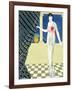 My Guests Have Not Arrived, Illustration of a Woman in a Dress by Redfern-Georges Barbier-Framed Giclee Print