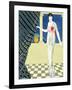 My Guests Have Not Arrived, Illustration of a Woman in a Dress by Redfern-Georges Barbier-Framed Giclee Print