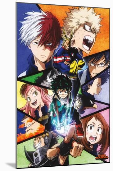My Hero Academia - Faces-Trends International-Mounted Poster