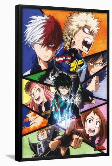 My Hero Academia - Faces-Trends International-Framed Poster