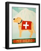 My Hero Golden-Stephen Huneck-Framed Giclee Print