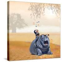 My Hippo Friend-Nancy Tillman-Stretched Canvas