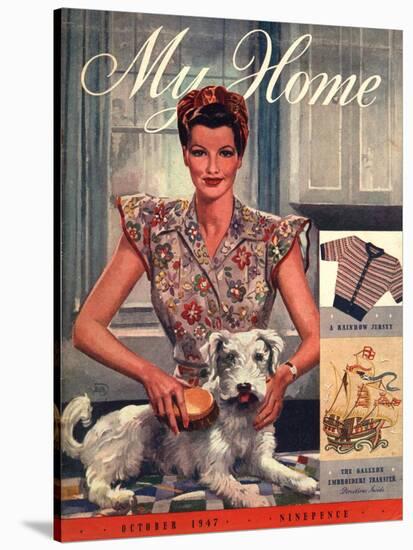 My Home, Housewives and Dogs Magazine, UK, 1947-null-Stretched Canvas